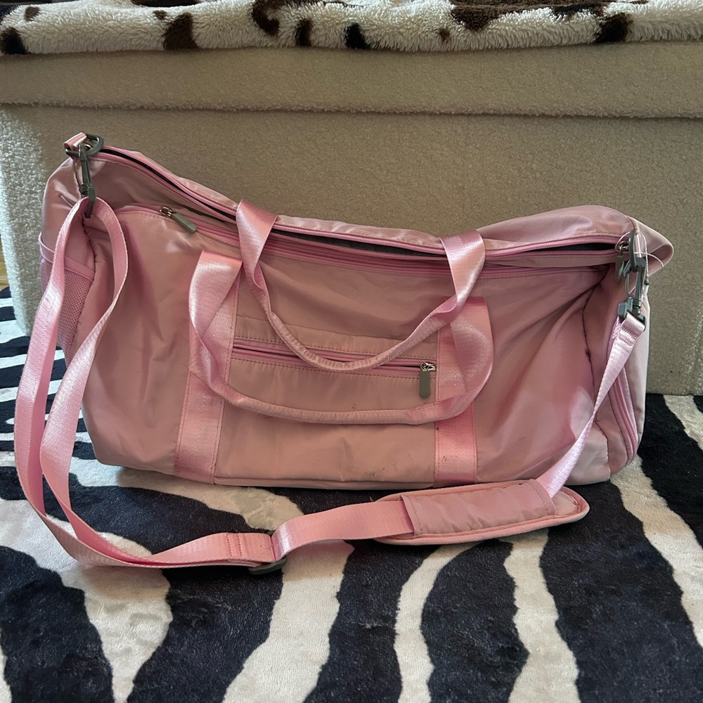 Pink gym bag